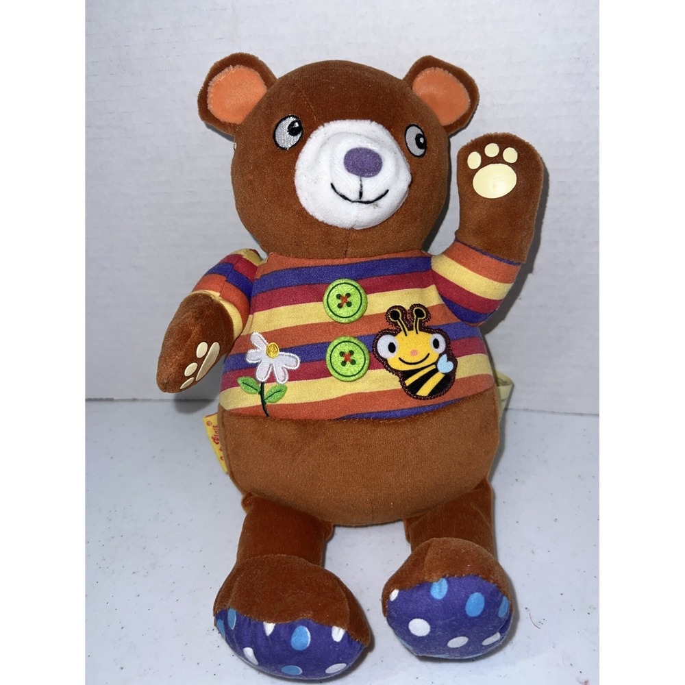Soft Play 2008 Baby Toy Book Teddy bear stuffed plush rattle And Squeaker